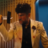 bullet train Bad Bunny white blazer