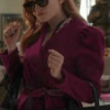 Inventing Anna Julia Garner Magenta Coat