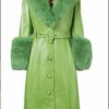 Invention Anna Julia Garner Fur Green Coat
