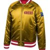 Golden Faithful To The Bay Satin Jacket