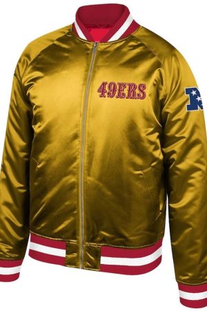Golden Faithful To The Bay Satin Jacket