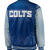 Indianapolis Colts Starter Satin Gray and Blue Jacket
