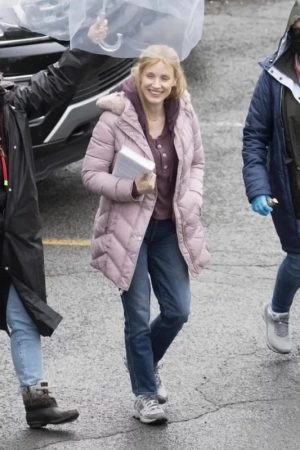 Jessica Chastain The Good Nurse 2022 Puffer Jacket
