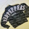 Red Peppers Paris Satin Black Buttoned Trucker Jacket