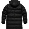 Polyester Black Puffer Parka Jacket