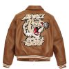 Speed Tigers Brown Leather Jacket
