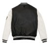 USA Black Leather Varsity Jacket