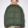 Olive Green Polyester Puffer Jacket
