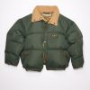 Olive Green Polyester Puffer Jacket
