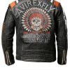 Skull Heater Gang Biker Leather Jacket