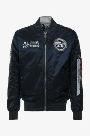 Moon Landing NASA Navy Blue Bomber Jacket
