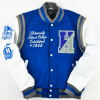 Blue Hampton University Varsity Jacket