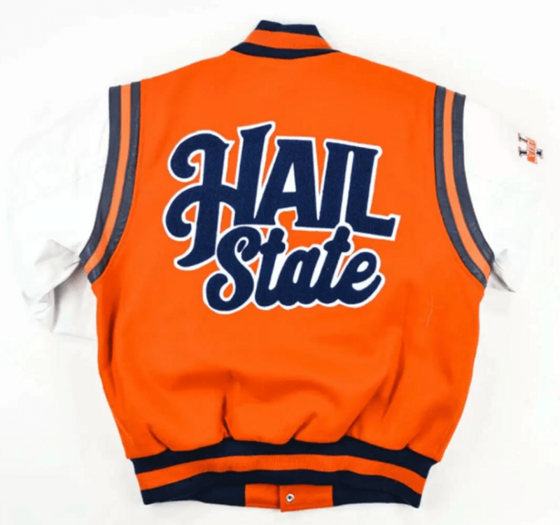 Orange Virginia State University Varsity Jacket