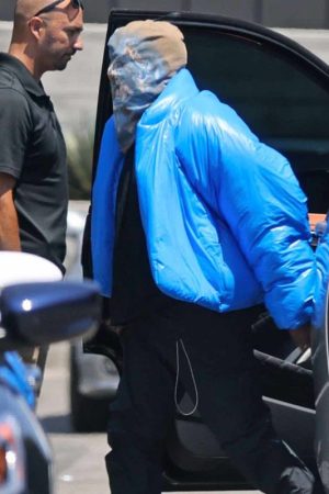 Kanye West Yeezy Blue Puffer Jacket