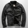 Vintage Black Fly Motorcycle Leather Jackets