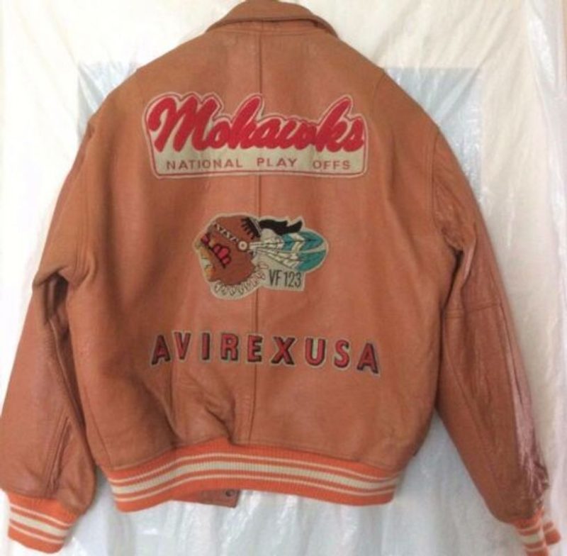 NOS Vintage 1990 Varsity Leather Jacket