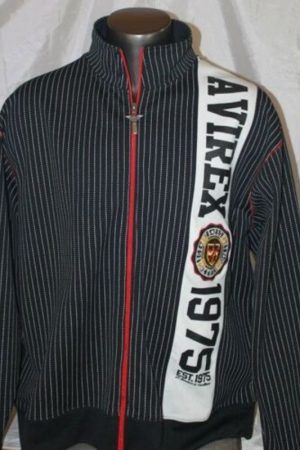Black and White Stripe Track Jacket