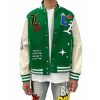 Lifted Anchors State Chenille Patch Varsity Jacket