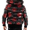 George V Paris Bomber Jacket Black and Red