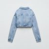 Women Cropped Denim Jacket