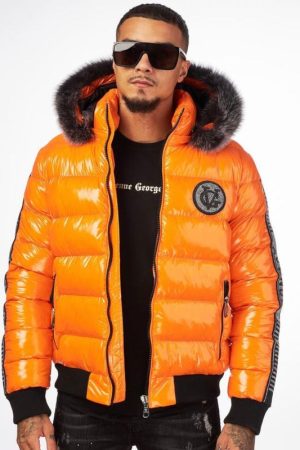 George V Paris Orange Bomber Jacket