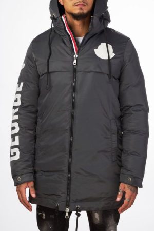 Gray George V Paris Arm Big Logo Jacket