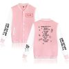 Lil Peep Hellboy Baseball Pink Jacket