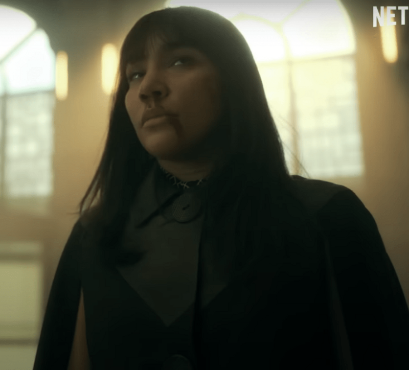 The Umbrella Academy Season 3 Emmy Raver Lampman Black Cape