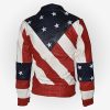Women American Flag Leather Jacket