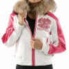 Pink and White Pelle Pelle Forever Flawless Leather Jacket