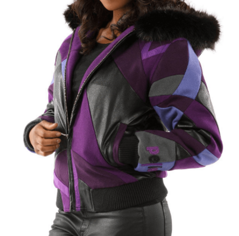 Abstract Pattern Purple Pelle Pelle Jacket