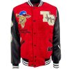 Flying Goat Wool PU Red Jacket