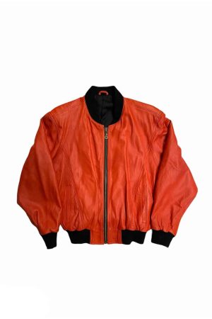 Angelo Litrico Vintage 80s Bomber Leather Jacket