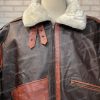 Bomber Shearling Leather Brown Jackets