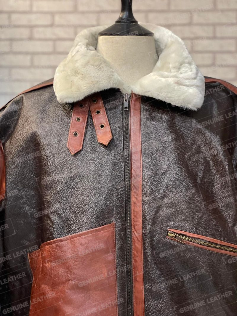 Bomber Shearling Leather Brown Jackets