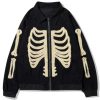 Furry Bone Patchwork Skeleton Jacket