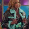 Girls5eva S02 Renée Elise Goldsberry Shearling Leather Jacket