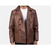 Men’s Naval open Leather Short Peacoat