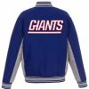 NY Giants Varsity Blue Wool Jacket back look