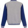 NY Giants Varsity Gray and Blue Wool Jacket back look