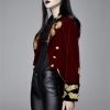 Red Velvet Private Coat front look