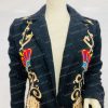 Selena Quintanilla Black Embroidered Coat