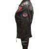 Top Gun Womens Vegan black Leather Jacket