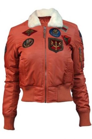 Womens Top Gun B-15 Flight Jacket With Patches