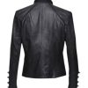 Black Military Leather Jacket