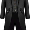 Halloween Gothic Black Medieval Tailcoat