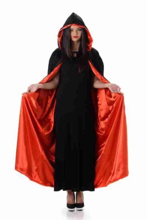 Halloween Vampire Deluxe Hooded Cape for Adults