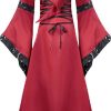 Halloween Victorian Witch Red Dress