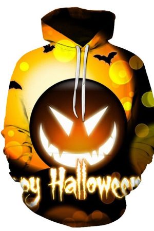 Halloween Yellow Wool Unisex Hoodie