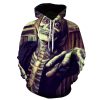 Halloween Zombie Print Hoodie